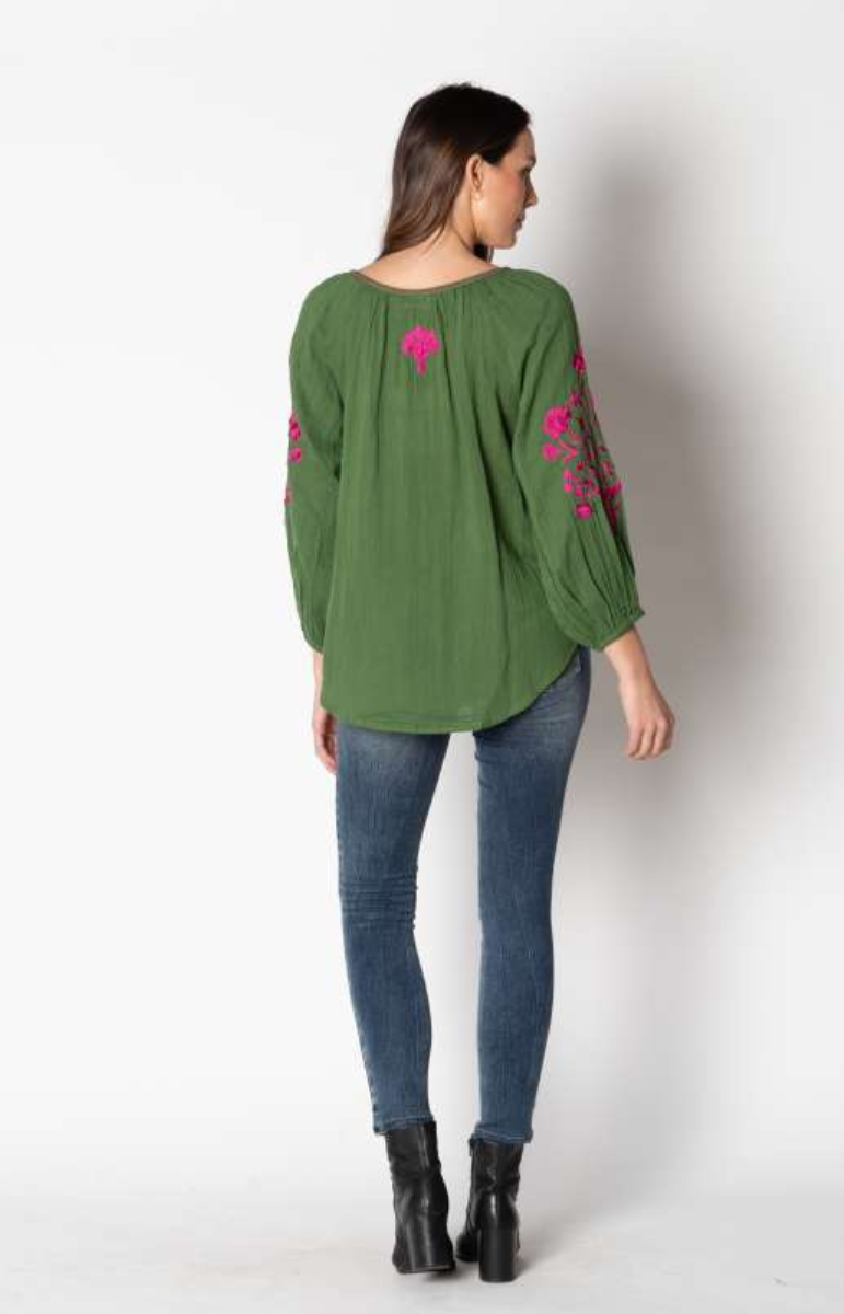 Lula Soul Rosario Shirt - Olive.