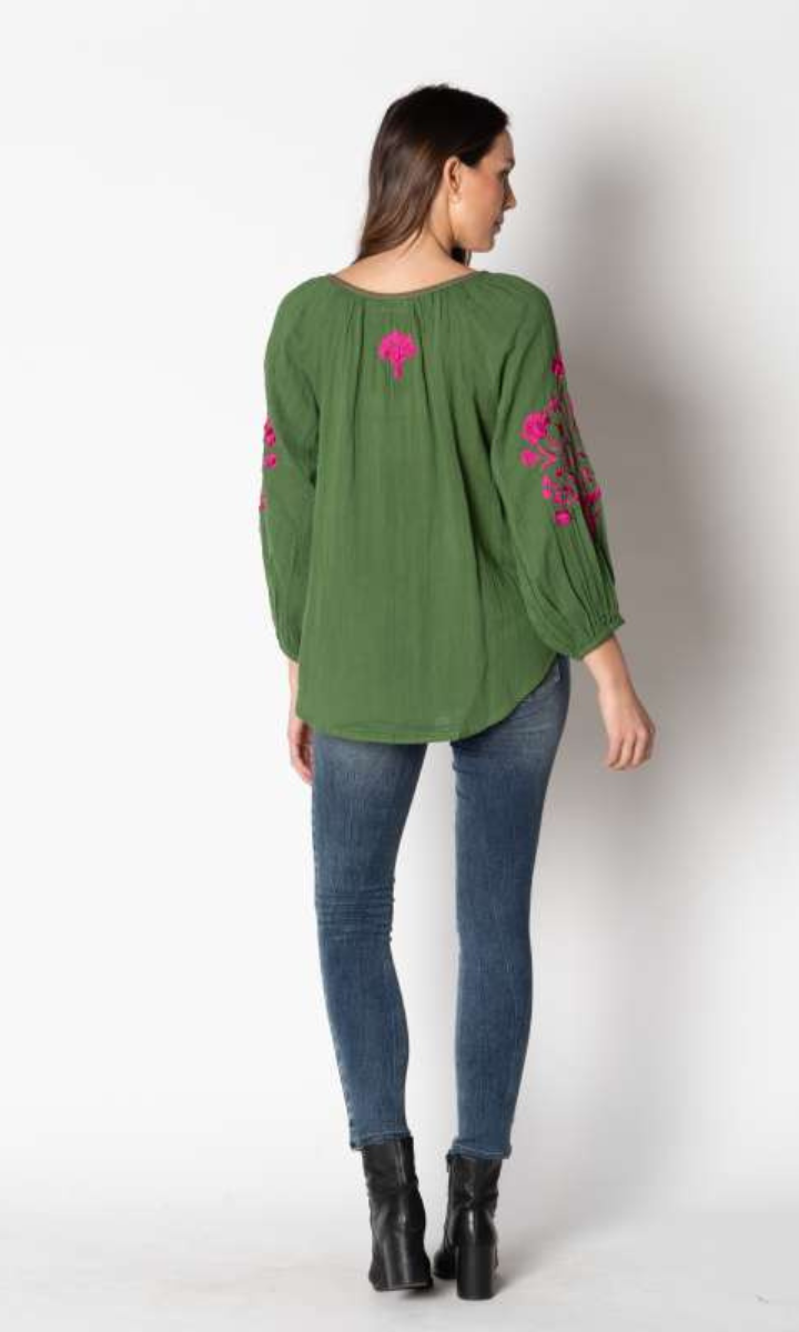 Lula Soul Rosario Shirt - Olive.