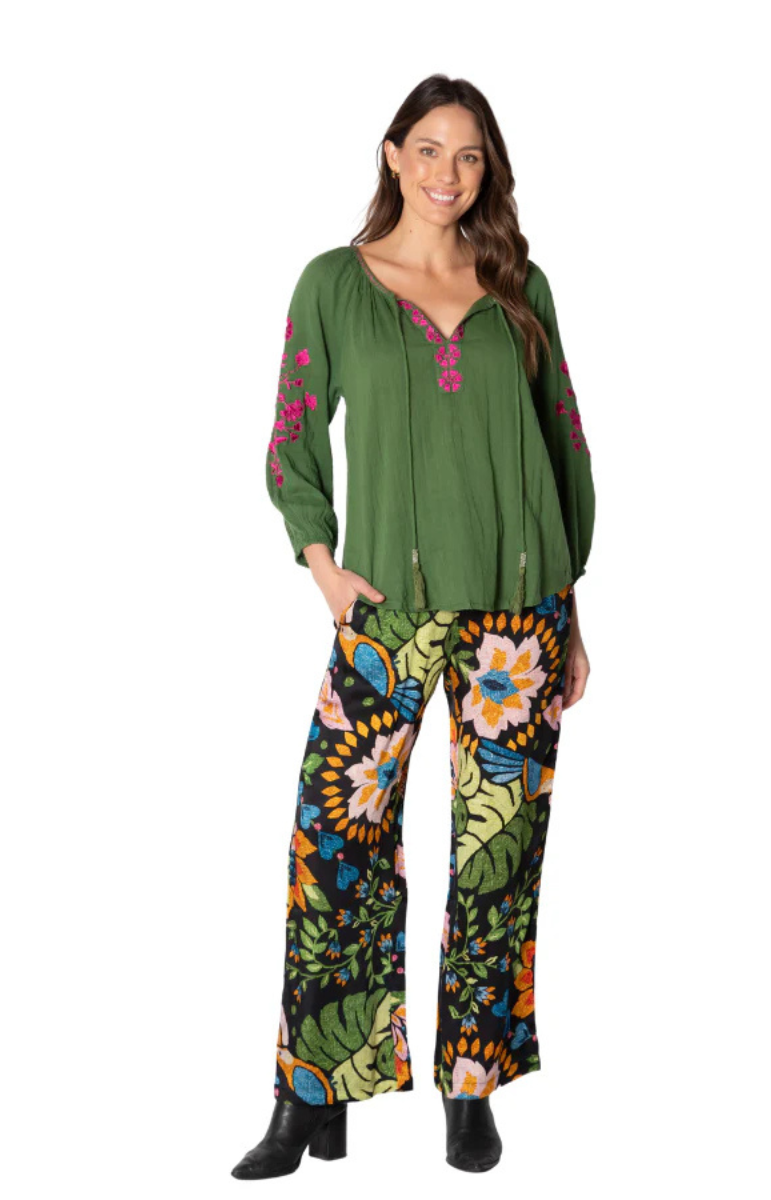 Lula Soul Rosario Shirt - Olive.