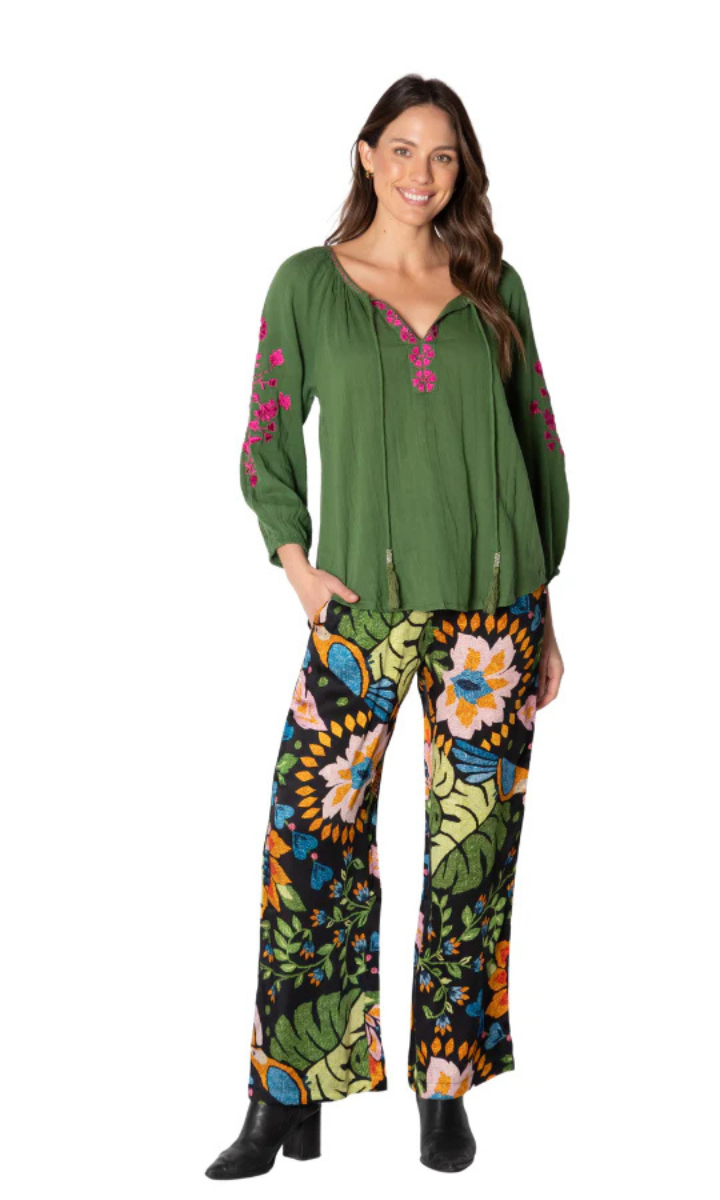 Lula Soul Rosario Shirt - Olive.