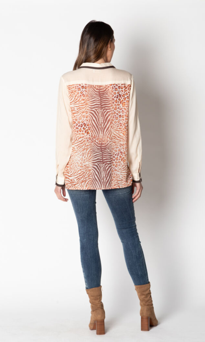 Lula Soul Tiger Shirt - Cream.