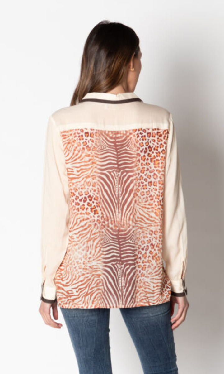 Lula Soul Tiger Shirt - Cream.