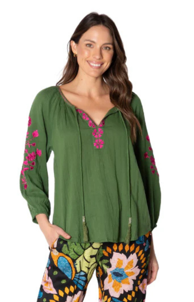 Lula Soul Rosario Shirt - Olive.