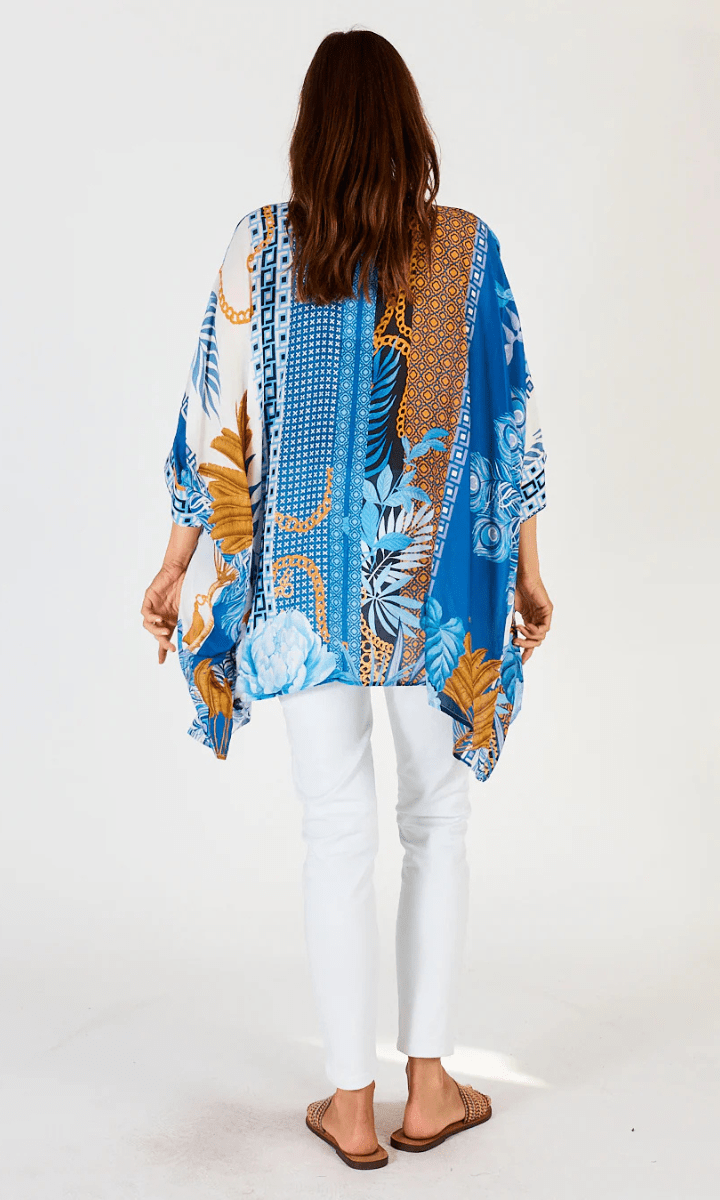 Lula Soul Ravello Kaftan Shirt Azure.