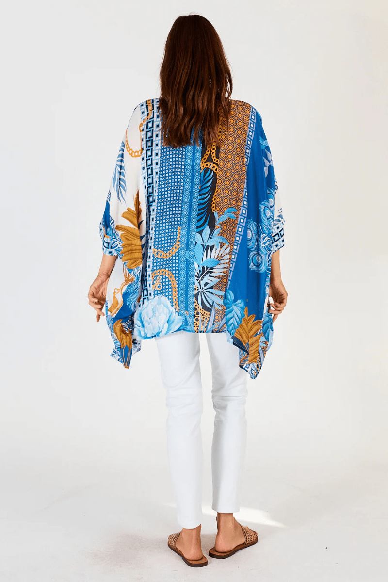 Lula Soul Ravello Kaftan Shirt Azure.