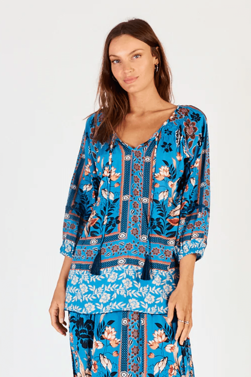 Lula Soul Palermo Print Steel Blue.