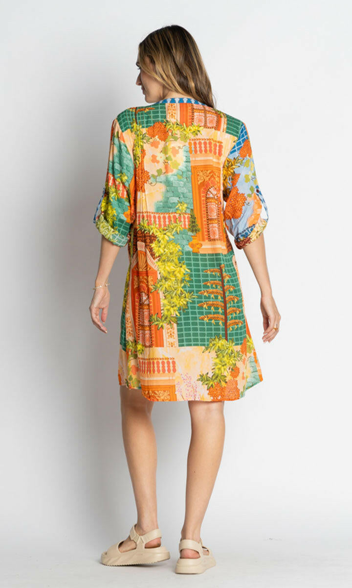 Lula Life Lanthea Button Dress Multi.