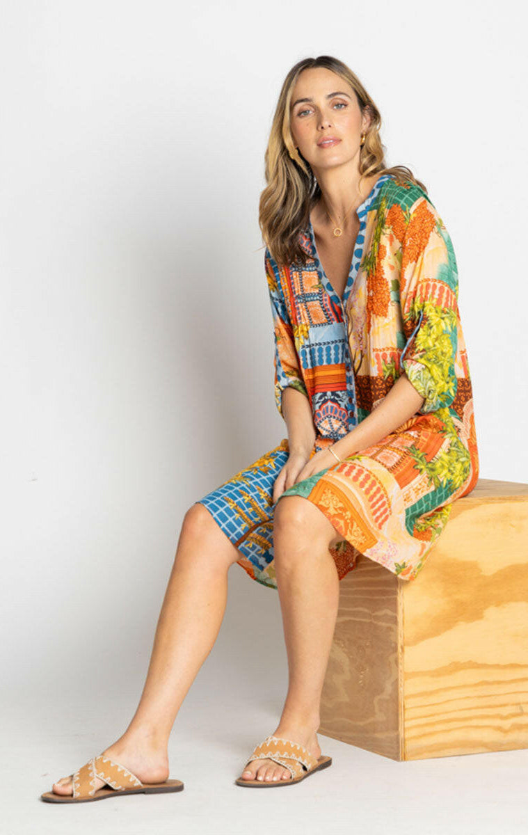 Lula Life Lanthea Button Dress Multi.