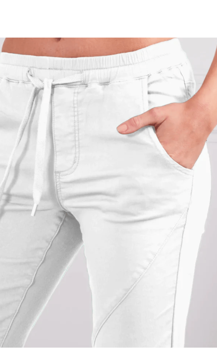 Monaco Jeans Blake Jogger White Pants.