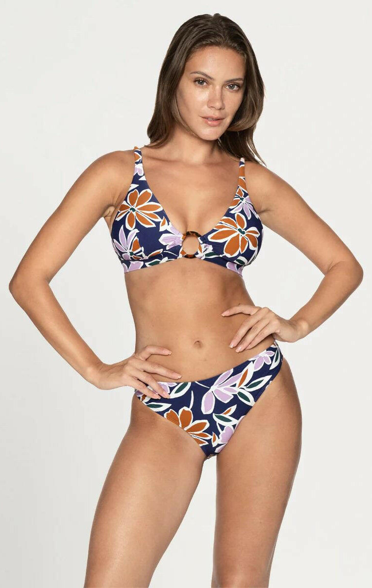 Nip Tuck Petal Precision Lorna Bikini Top - Navy.