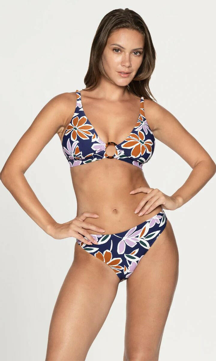 Nip Tuck Petal Precision Lorna Bikini Top - Navy.