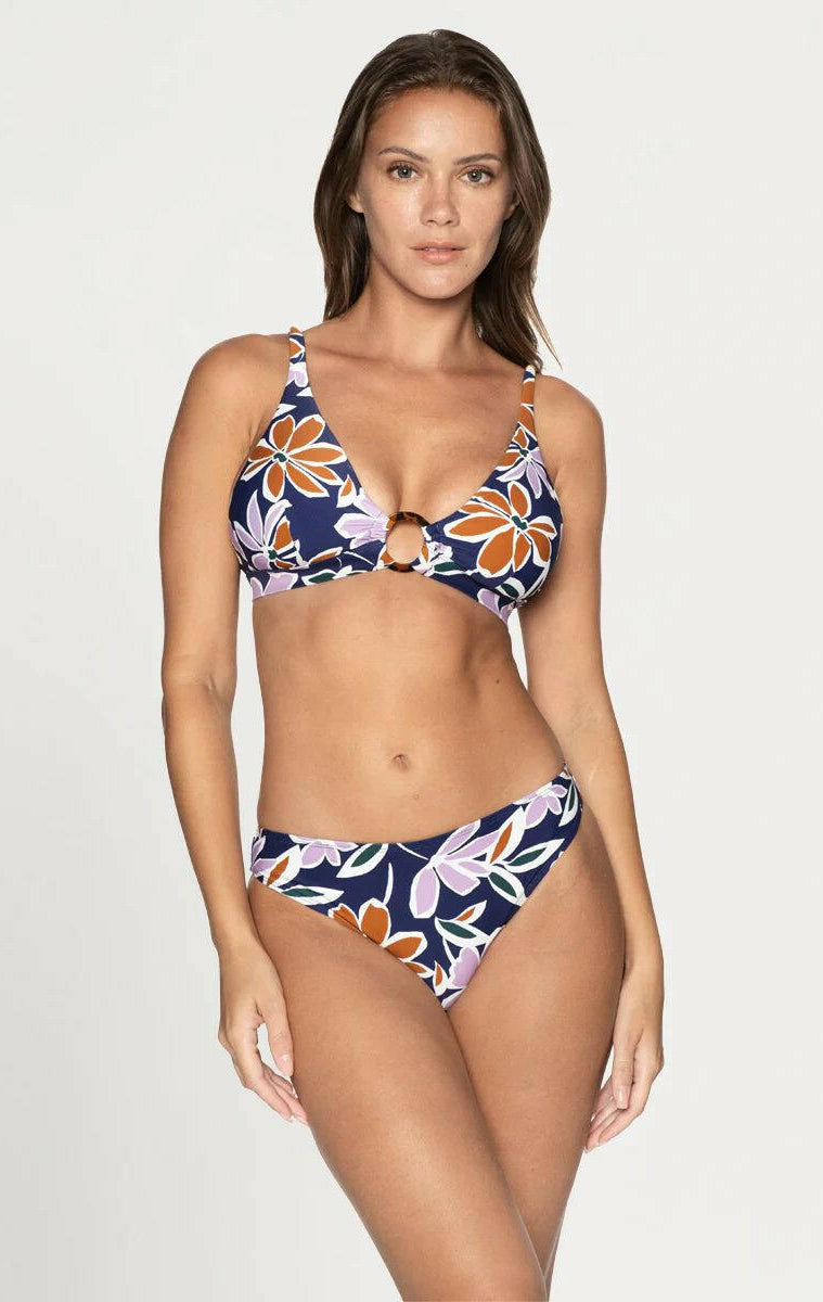 Nip Tuck Petal Precision Lorna Bikini Top - Navy.