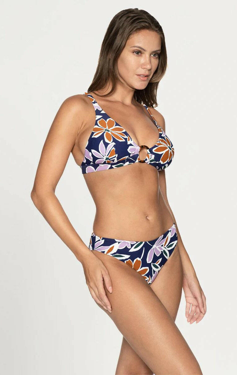 Nip Tuck Petal Precision Lorna Bikini Top - Navy.