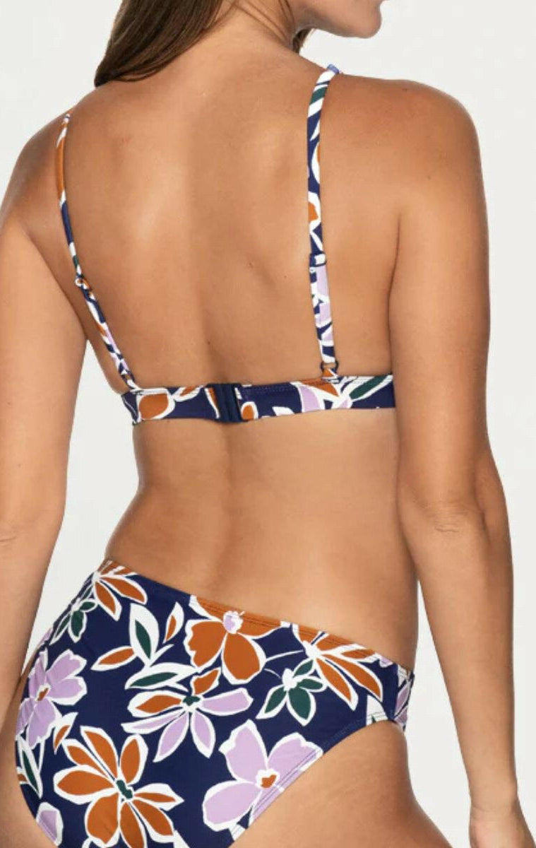 Nip Tuck Petal Precision Lorna Bikini Top - Navy.