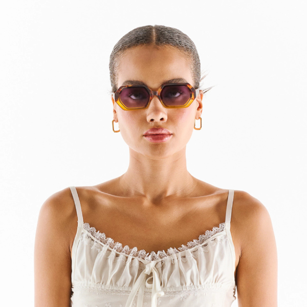 Okkia Andrea Sunglasses - Havana Yellow.