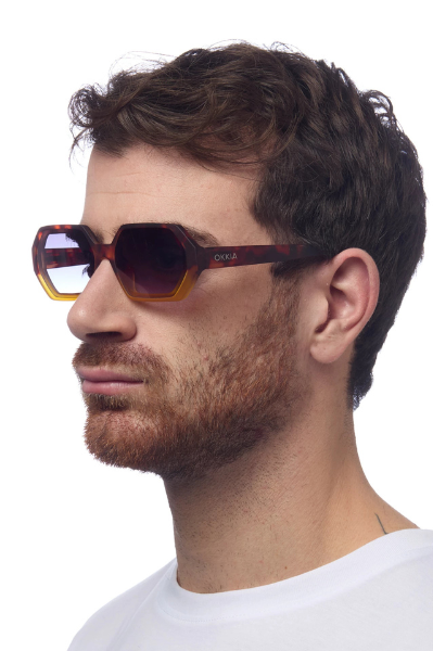 Okkia Andrea Sunglasses - Havana Yellow.