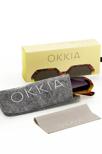 Okkia Andrea Sunglasses - Havana Yellow.