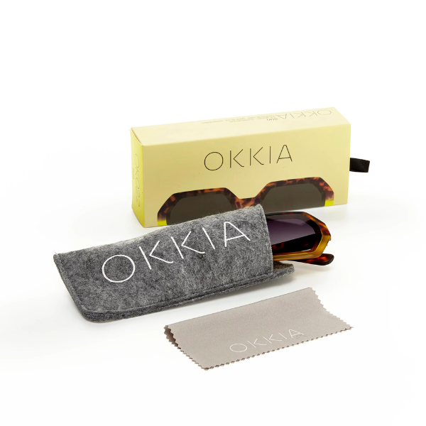 Okkia Andrea Sunglasses - Havana Yellow.