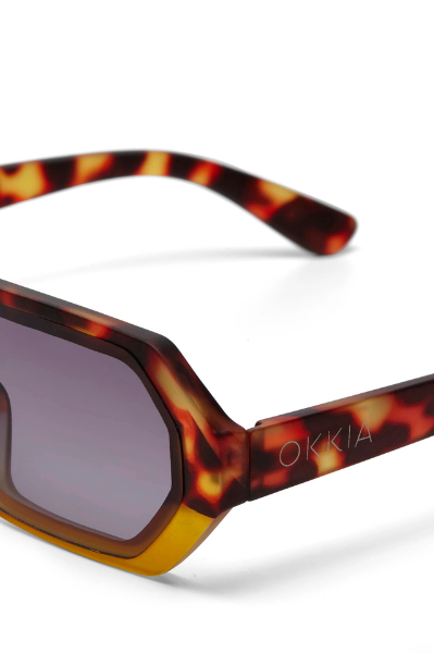 Okkia Andrea Sunglasses - Havana Yellow.