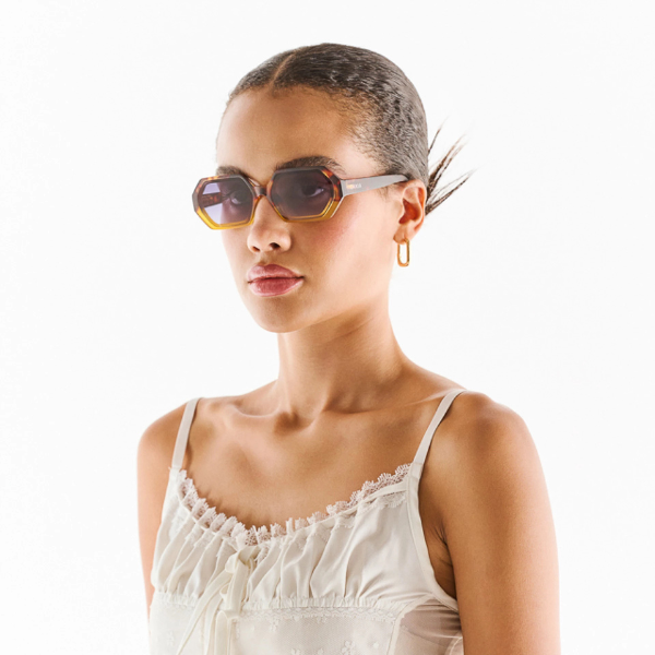 Okkia Andrea Sunglasses - Havana Yellow.