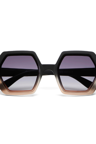 Okkia Emma Sunglasses - Black Shaded Rose.