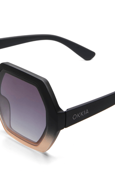 Okkia Emma Sunglasses - Black Shaded Rose.