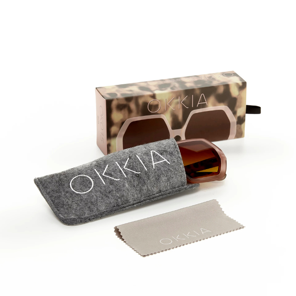 Okkia Emma Sunglasses - Pink Havana.