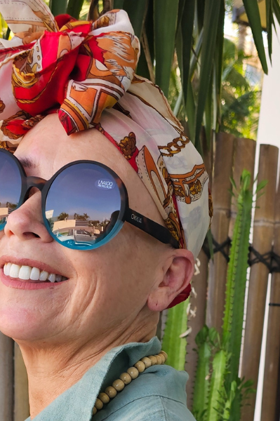 Okkia Monica Sunglasses - Havana and Blue.