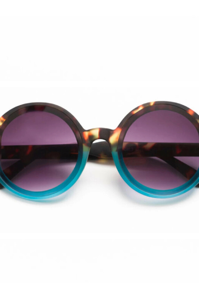 Okkia Monica Sunglasses - Havana and Blue.