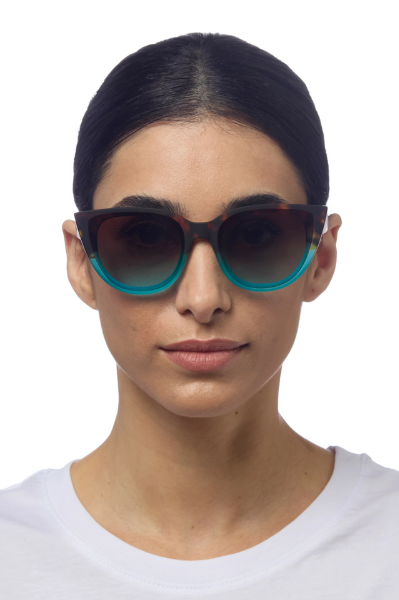 Okkia Silvia Sunglasses - Havana and Blue.
