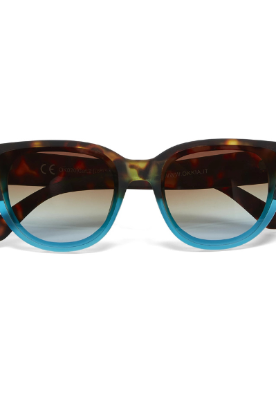 Okkia Silvia Sunglasses - Havana and Blue.