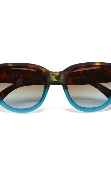 Okkia Silvia Sunglasses - Havana and Blue.