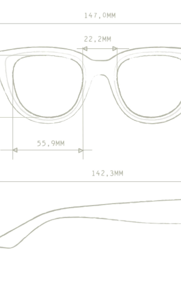 Okkia Silvia Sunglasses - Havana and Blue.