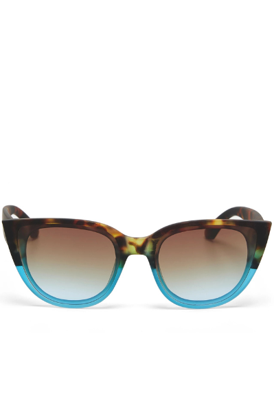 Okkia Silvia Sunglasses - Havana and Blue.