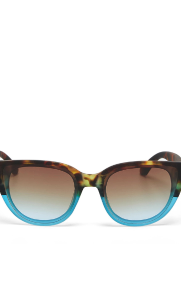 Okkia Silvia Sunglasses - Havana and Blue.