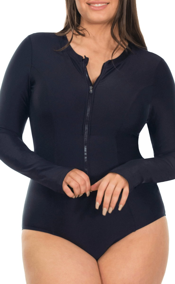 B Free Swim Surf Suit One Piece Black.