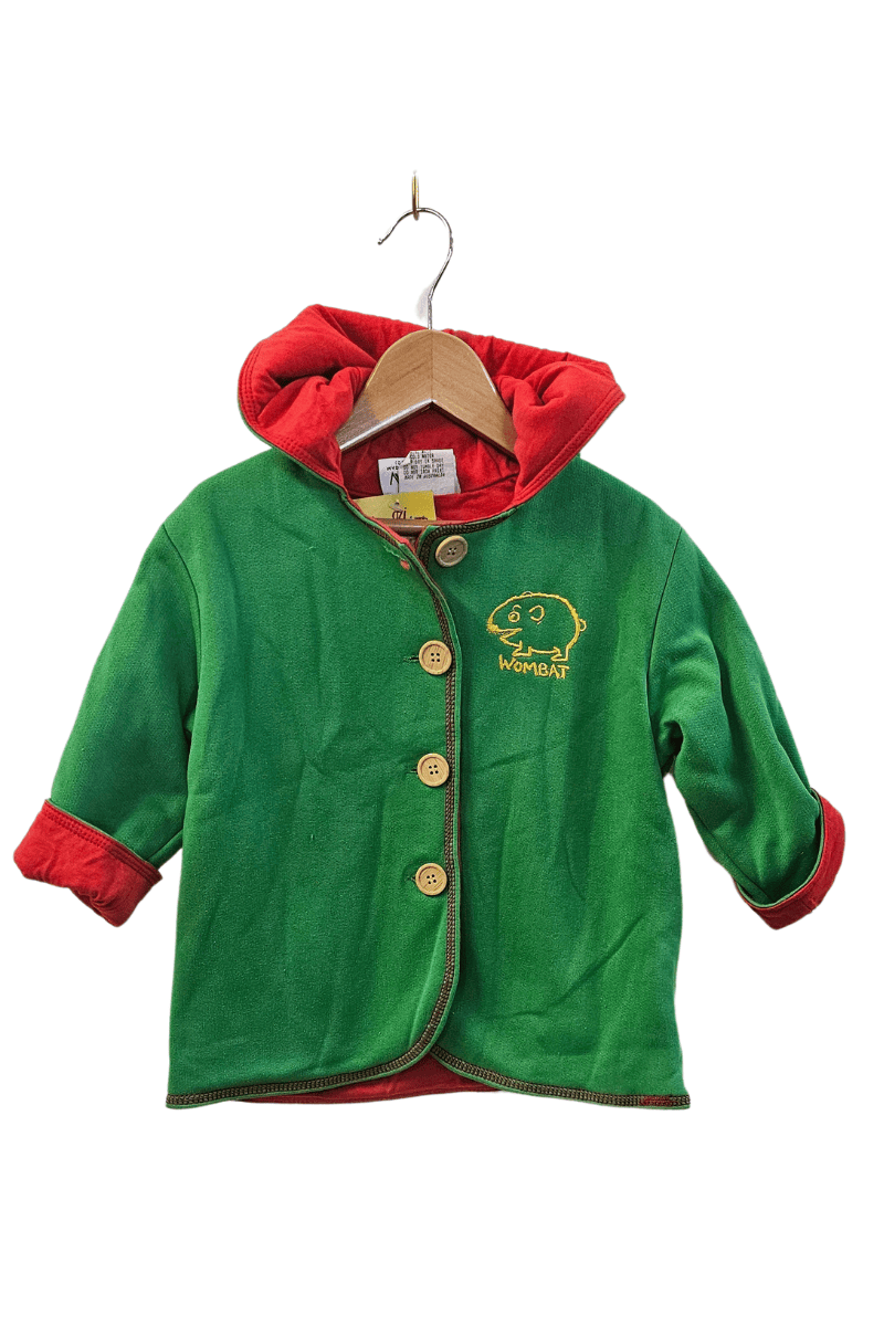 Ozi Varmints Hooded Jacket with Ears Polar Fleece Reversible Emerald.