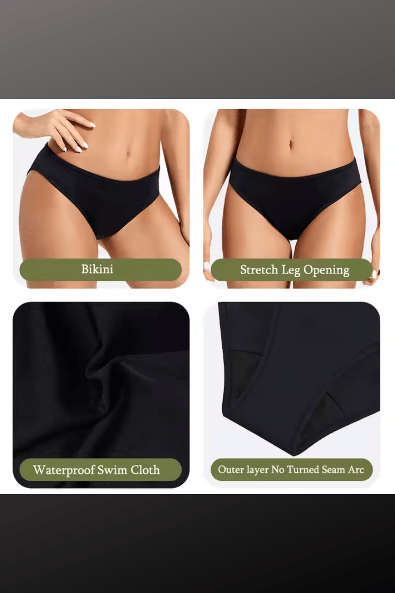 Period Proof Swimwear Brief - Black.