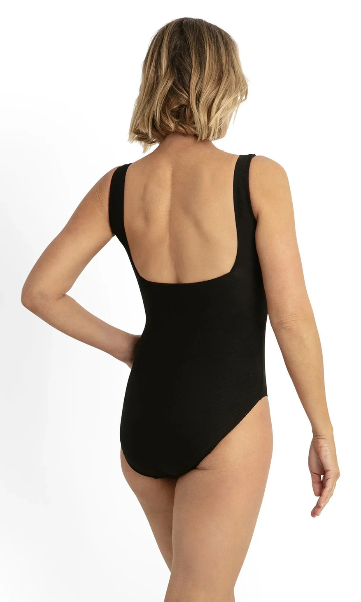 Poolproof Barbados Square Neck One Piece - Black.