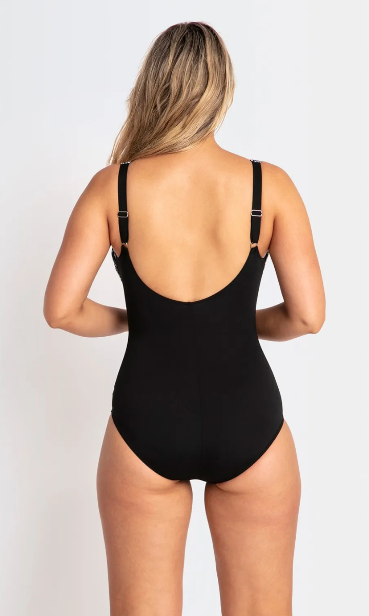 Poolproof Wave Spliced One Piece - Black.