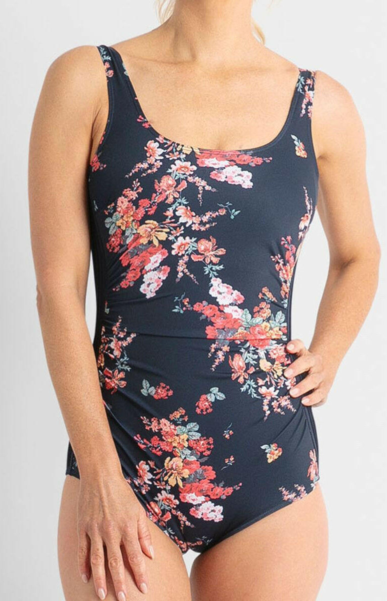 Poolproof Tabitha Pintuck Mastectomy One Piece - Navy.