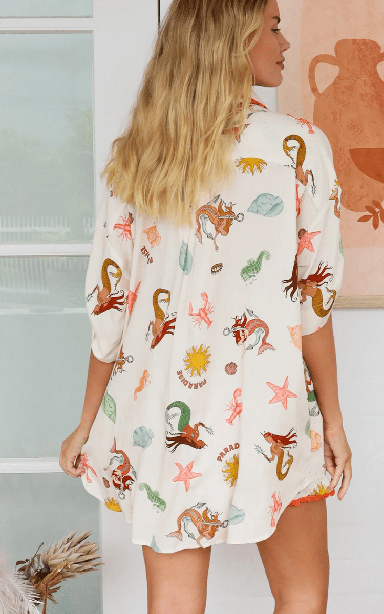 Salty Palm Elizabeth Rayon Shirt.