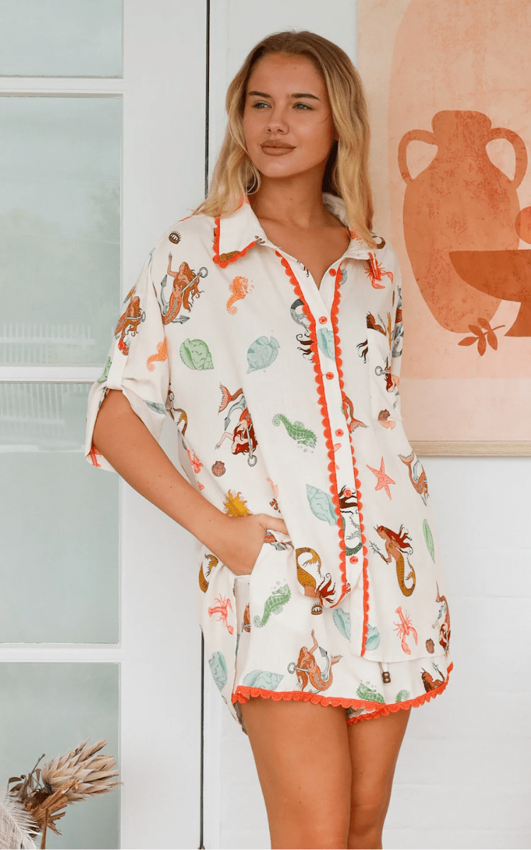 Salty Palm Elizabeth Rayon Shirt.