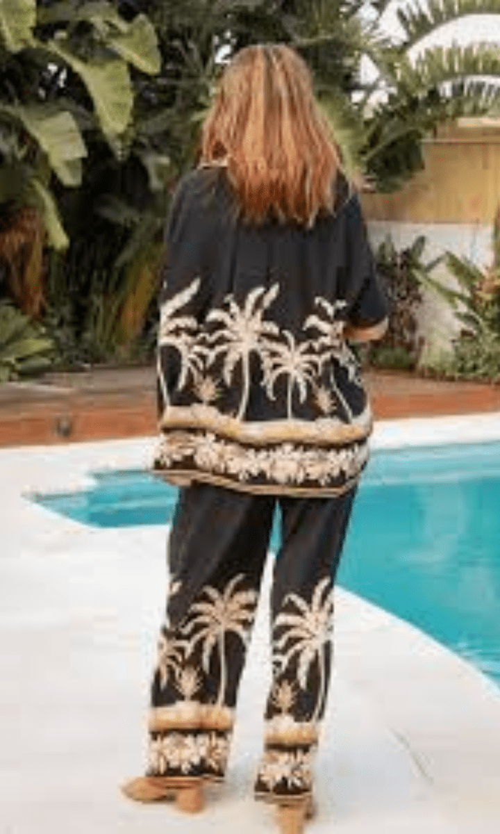 Salty Palm Shirt Blk.