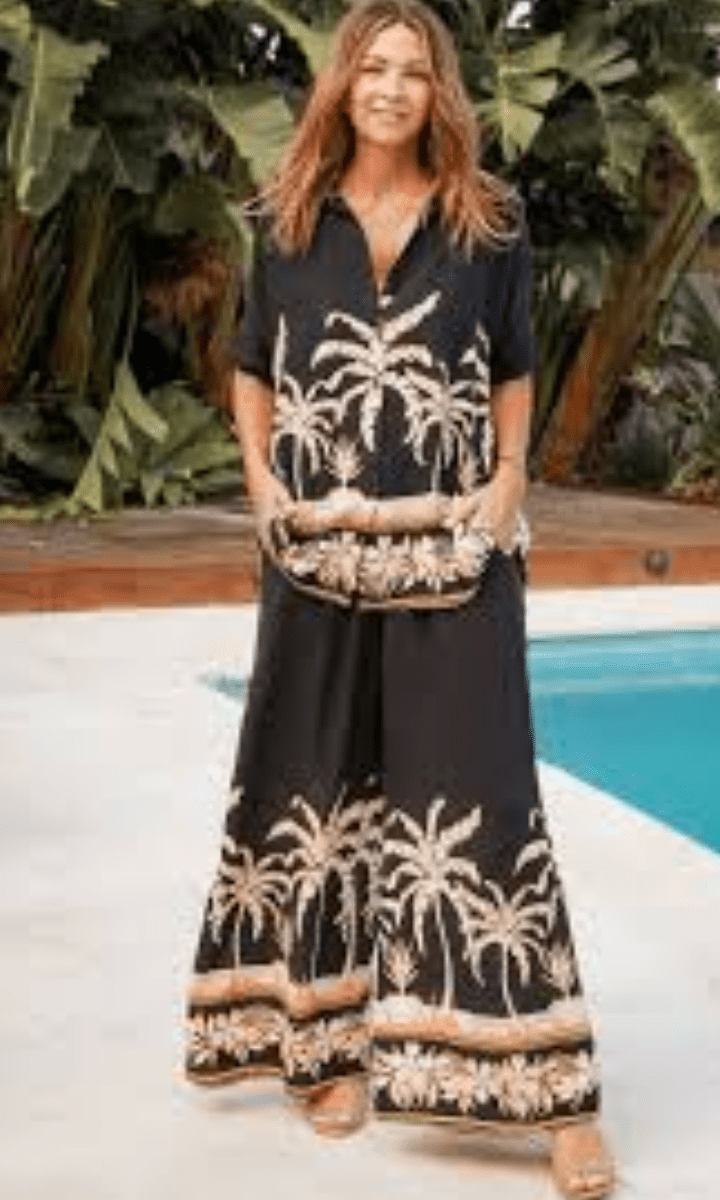 Salty Palm Shirt Blk.