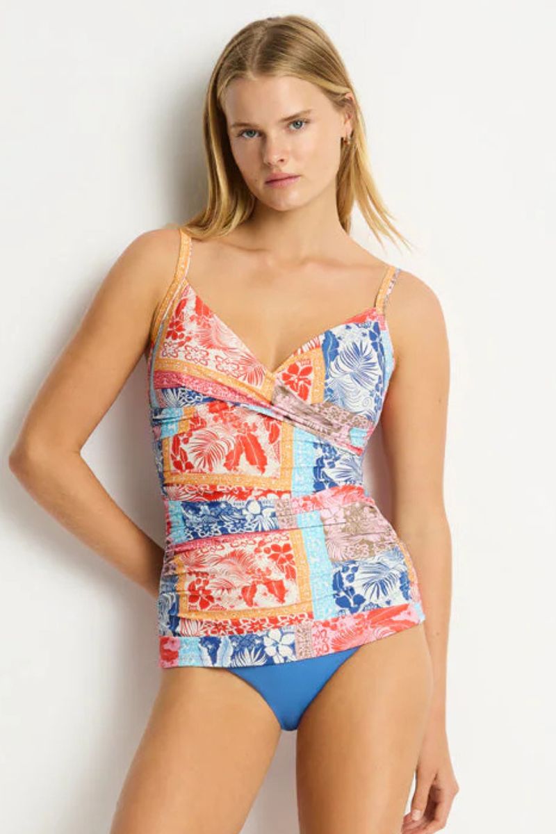 SL3078CI Coco Island Cross Front Scoop Back Tankini