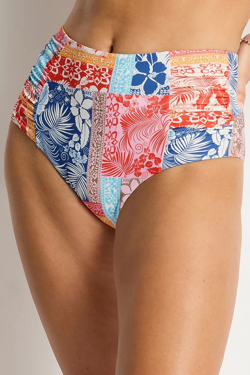SL4140CI Coco Island High Waist Gathered Side Pant
