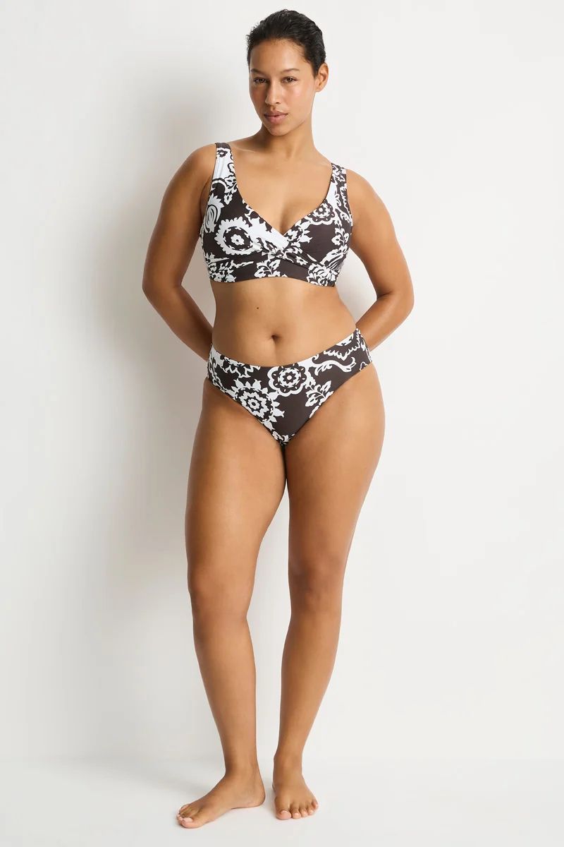 Sea Level SL3110KL Kastello Cross Front Multifit Bra Top Espresso