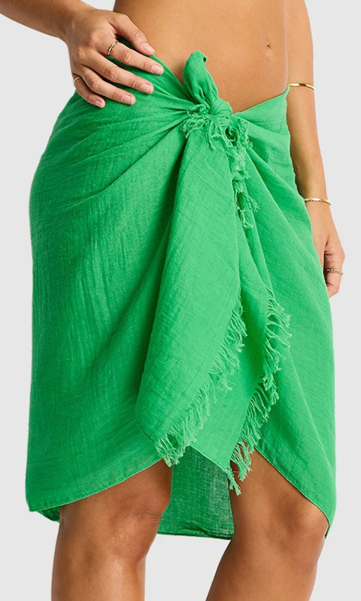 sea-level-sunset-frayed-sarong-kelly-green-ozresort