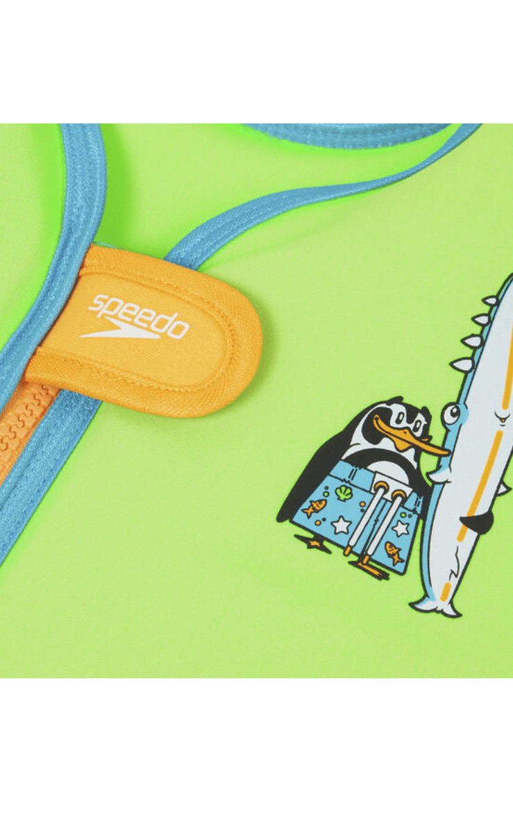 Speedo Toddler Character Printed Float Vest - Green/Blue - 8-1225214686.